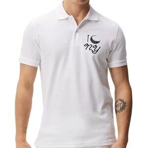 J. Lindeberg New York Troy Polo Golf Shirt White Size Medium NWT